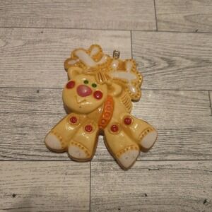 REINDEER TREE TREATS Vintage 1976 HALLMARK Christmas Tree Ornament Paint Loss